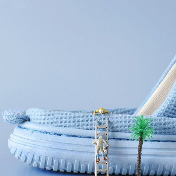 JAWS Blue Shark Slippers | Women Kids Cotton Home Indoor Shoes Winter - Picture 5 of 8